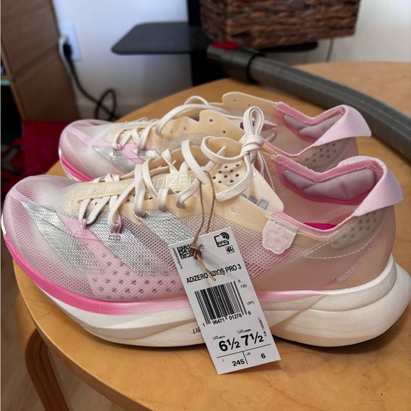 NWT Adidas Adizero Adios Pro 3 Tokyo Edition, Sakura Pink, W 7.5 / M 6.5 - Picture 5 of 5